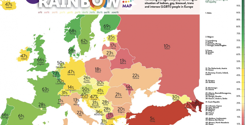 Dramatiska skillnader i förutsättningar för hbtqi-personer i Europa